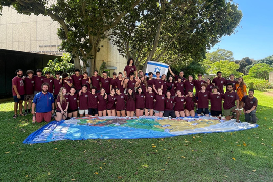 Photo of a group of teens in the Yallah Israel trip